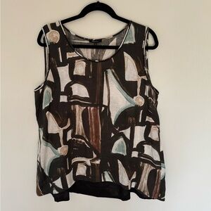 Lafayette 148 High-Lo Linen Top